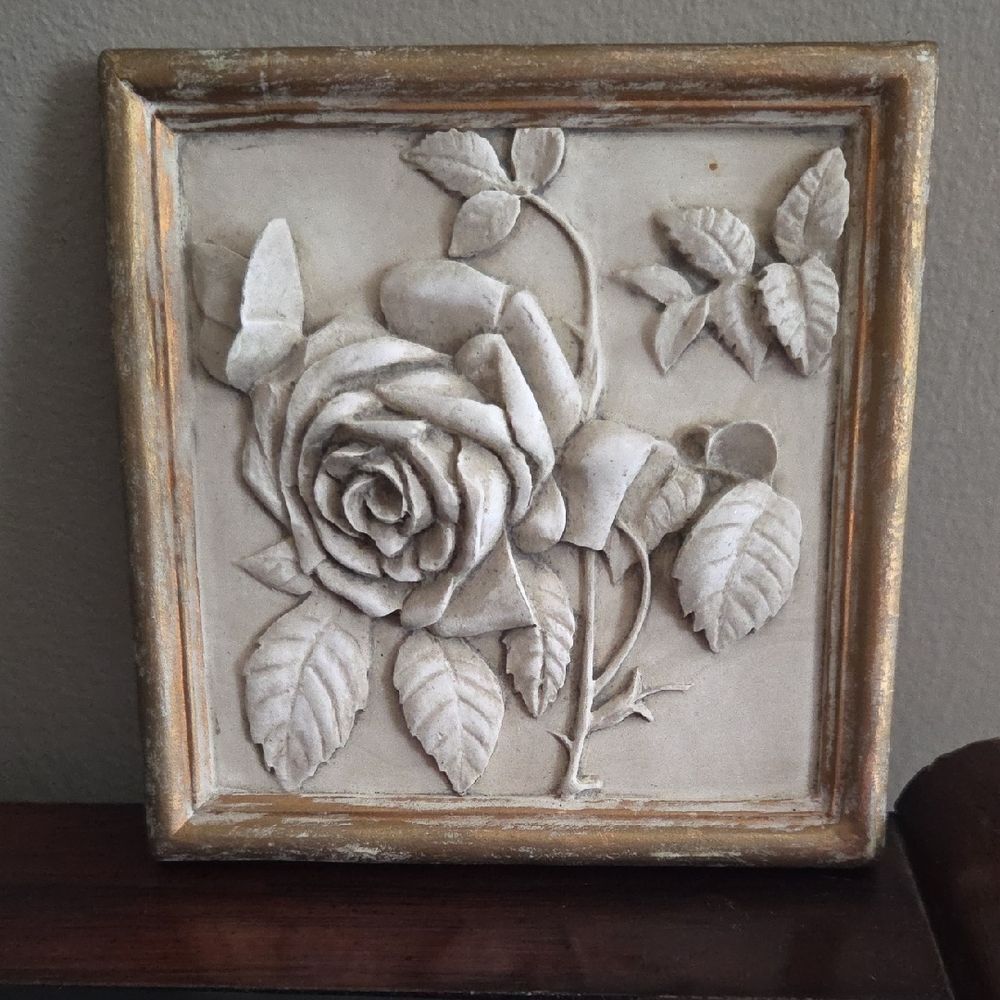 Vintage Floral Relief Wall Art